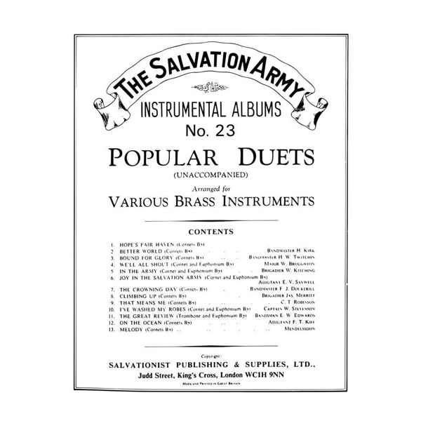 Salvation Army Instrumental Album No.23 - Popular Duets
