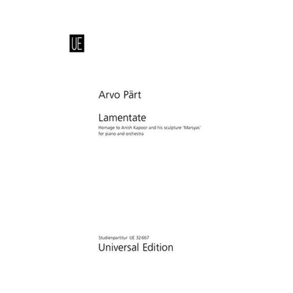Pärt - Lamentate, Piano