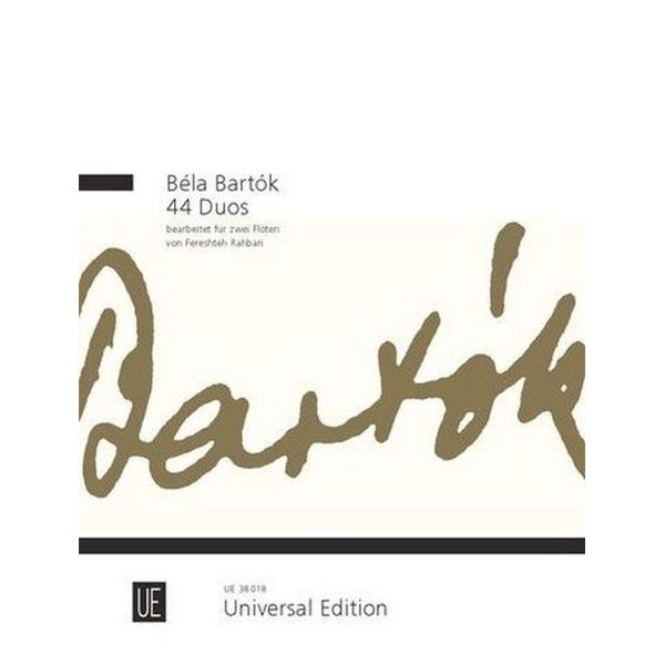 44 Duos from '44 duos for two violins'. Flute. Bela Bartok