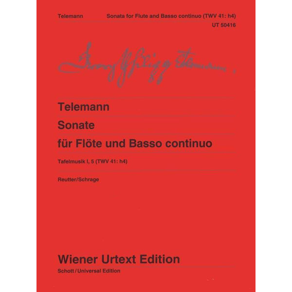 Telemann Sonate for Flute and Basso Continuo TWV41:h4