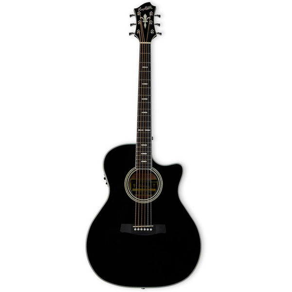 Gitar Western Hagström Siljan II Grand Auditorium - CE Black, med Pickup