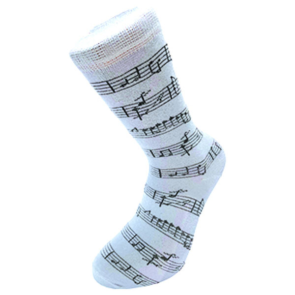 Strømper - Grey Manuscript Socks One Size 6-11