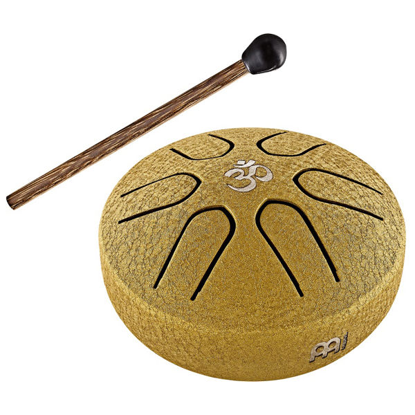 Pocket Steel Tongue Drum Meinl Sonic Energy PSTD3GOM, A Major, OM, Gold