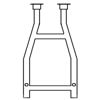 Musser E38611, Xylofon/Marimba Adjustable Hight He Leg Assembly