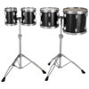 Konserttom-Tomtrommer Ludwig LECTD62TRG, Double Head High Range m/Stativer, Black Cortex