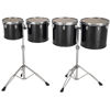 Konserttom-Tomtrommer Ludwig LECTS04TRG, Single Head Mid Range m/Stativer, Black Cortex