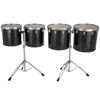 Konserttom-Tomtrommer Ludwig LECTS36TRG, Single Head Low Range m/Stativer, Black Cortex