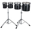 Konserttom-Tomtrommer Ludwig LECTS62TRG, Single Head High-Range m/Stativer, Black Cortex