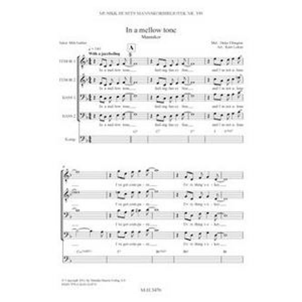 In A Mellow Tone, Ellington/Gabler/Løken - TTBB Mannskor