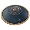 Steel Tongue Drum Meinl Sonic Energy OSTD2NBE, Octave Steel Tongue Drum, Navy Blue, Engraved Floral Pattern