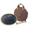 Steel Tongue Drum Meinl Sonic Energy OSTD2NBE, Octave Steel Tongue Drum, Navy Blue, Engraved Floral Pattern