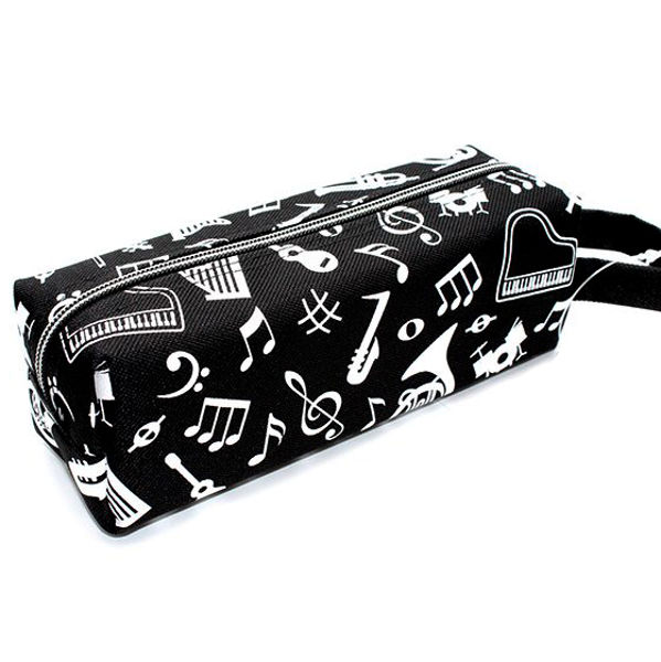 Penal - Musical Symbols Pencil Case Black