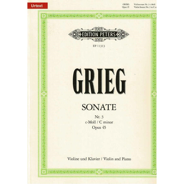 Grieg Sonate No 3 C-minor opus 45,  Violin and Piano