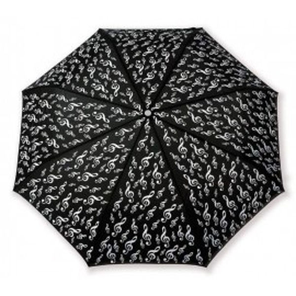 Paraply Mini Sort m/G-nøkkelmotiv