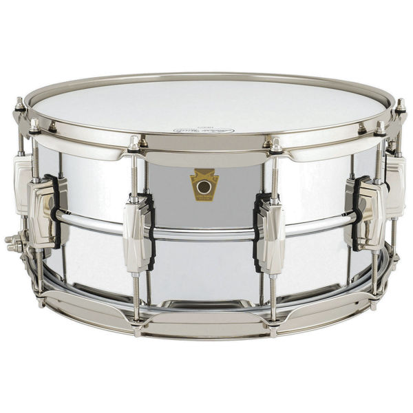 Skarptromme Ludwig Super Chromed Brass LB402BN, 14x6,5, Imperial Lugs, Nickel Hardware