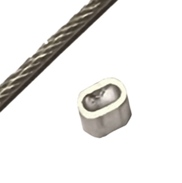 Adams Crimp Lock For Chime Suspension Cable PBX08, Cord Clip, Aluminum For Chime Tubes, pr Stk.