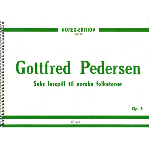 Seks Forspill Til Folketoner, Gottfred Pedersen - Orgel