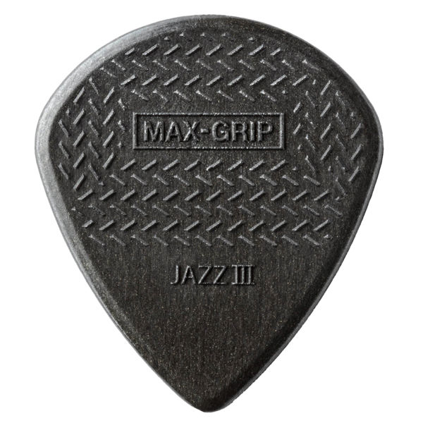 Plekter Dunlop Max Grip Jazz III Carbon fiber 471R3C Grå