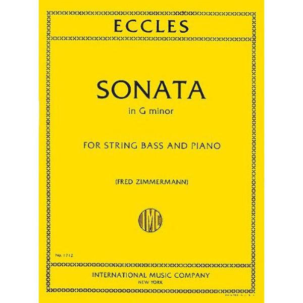 Sonata in G minor for String Bass and Piano. Eccles