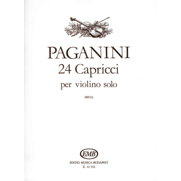 24 Capricci per Violino Solo Op. 1, Niccolo Paganini