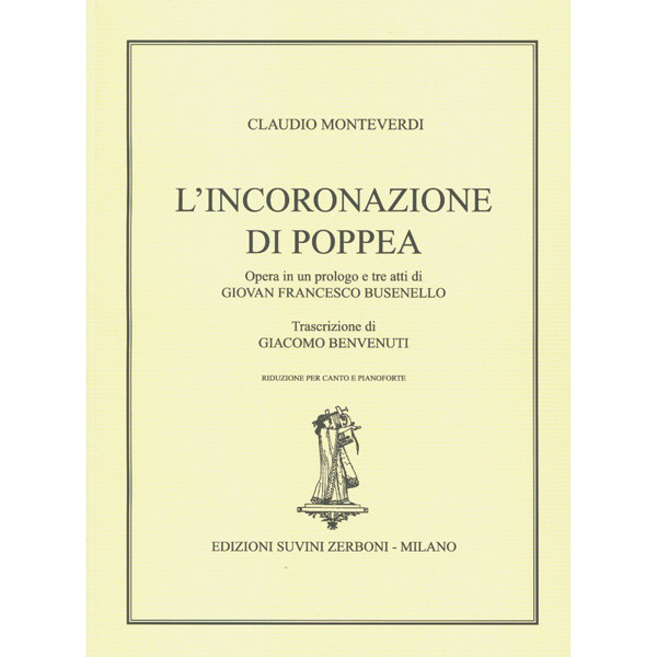 L'incoronazione Di Poppea, Claudio Monteverdi arr. Giacomo Benvenuti. Vocal and Piano