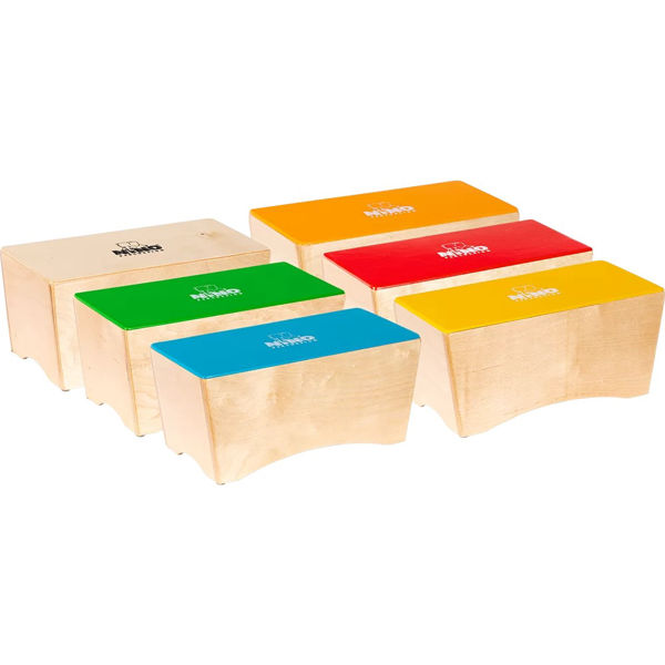 Perkusjonssett Nino NINOSET931, Classroom Bongo Cajon Group Rhythm Set, 6 Stk