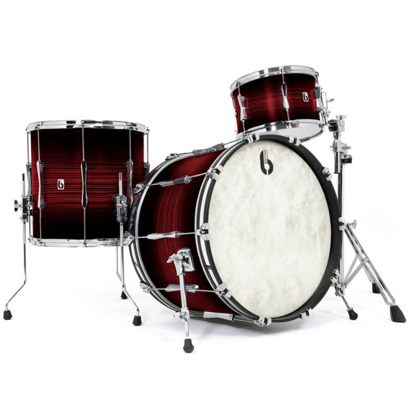 Slagverk British Drum Co. Lounge US Club Kit 22 Shell Pack LON-22-CBUS-CRD, 22, Carnaby Red