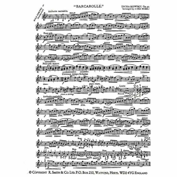 Barcarolle, Piotr Ilyich Tchaikovsky/James Ord Hume. Brass Band