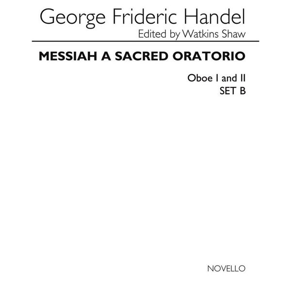 Händel - Messiah. Orchestra parts Oboe 1 & 2 Set B. Shaw Watkins