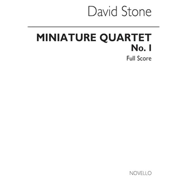 Miniature String Quartet No. 1 - Parts. David Stone