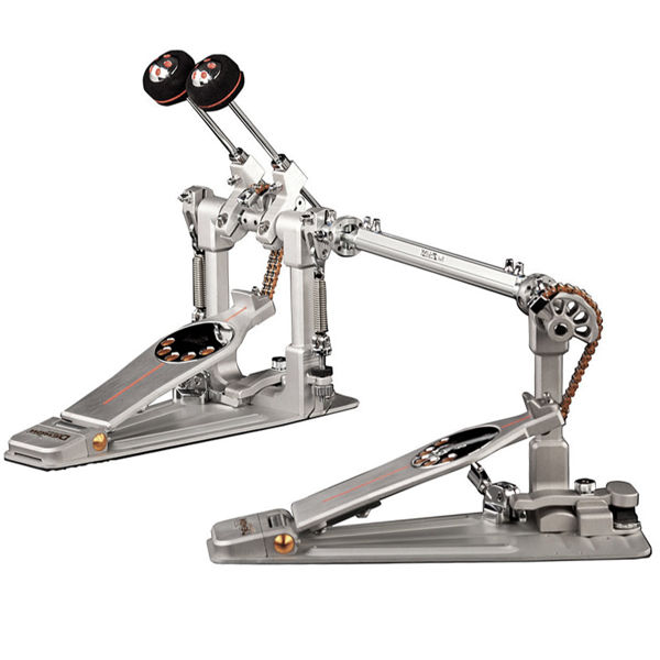 Stortrommepedal Pearl P-3002CL, Demon Drive, Left, Chain Drive, Double Pedal m/Bag