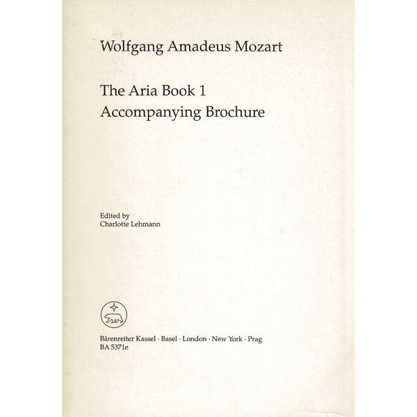 Mozart - The Aria Book 1 - Accompanying Brochure *Utgående vare