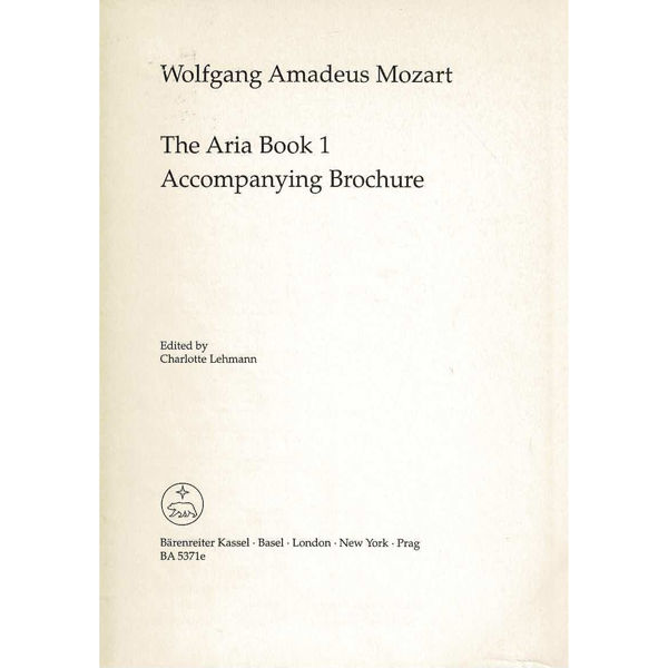 Mozart - The Aria Book 1 - Accompanying Brochure *Utgående vare