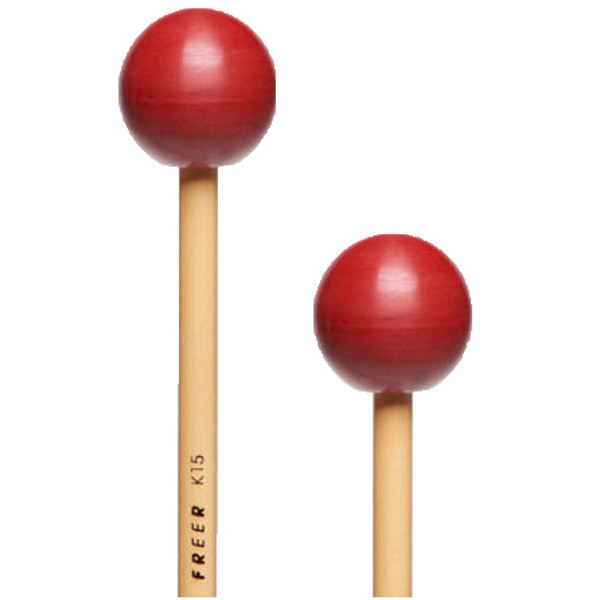 Klokkespillkøller Freer Percussion K15, Cherry Red Phenolic w/Brass Insert