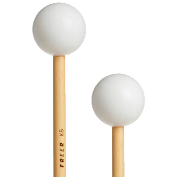 Klokkespillkøller Freer Percussion K5, Cream Large Ball