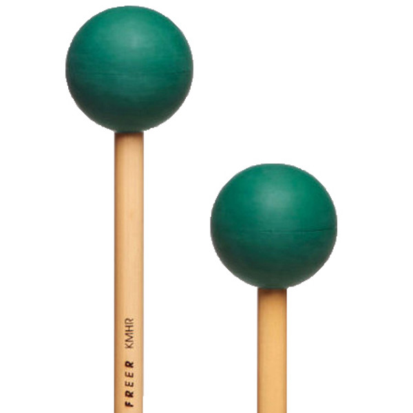 Xylofonkøller Freer Percussion KMHR, Medium Hard Rubber, Green