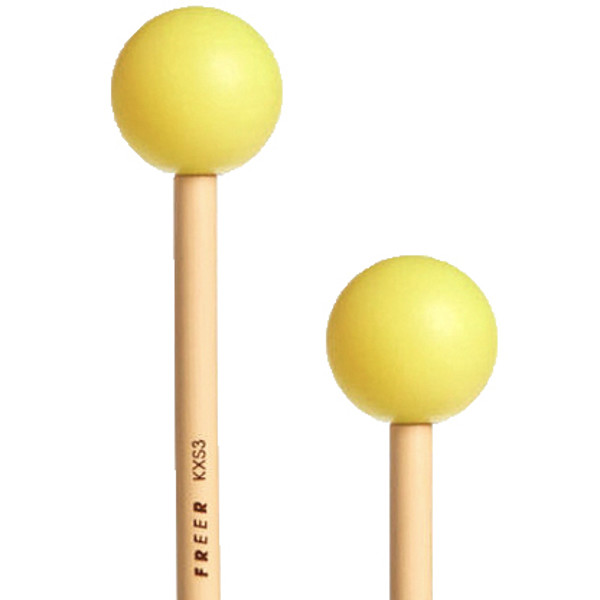 Xylofonkøller Freer Percussion KXS3, Medium Yellow Poly Ball w/Brass Insert