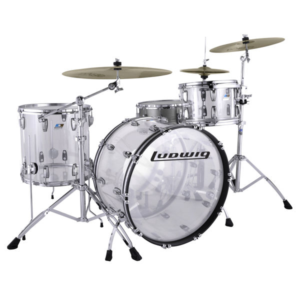 Slagverk Ludwig Vistalite Pro Beat 24 Shell Pack, Clear Vistalite