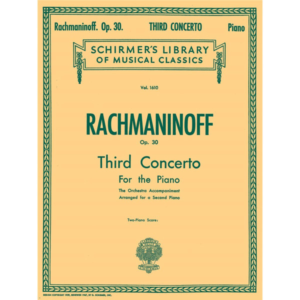 Piano Concerto No. 3 Op 30 in D minor, Sergei Rachmaninoff. Reduction for 2 pianos