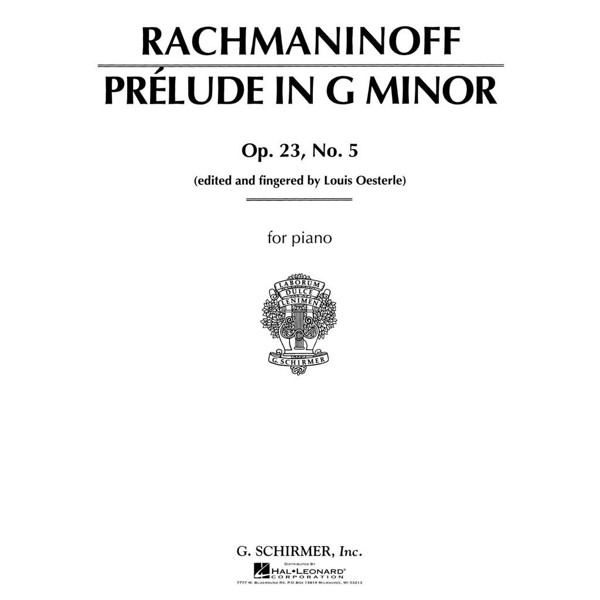 Prelude in G Minor, Op. 23, No. 5, Sergej Rachmaninoff. Piano Solo
