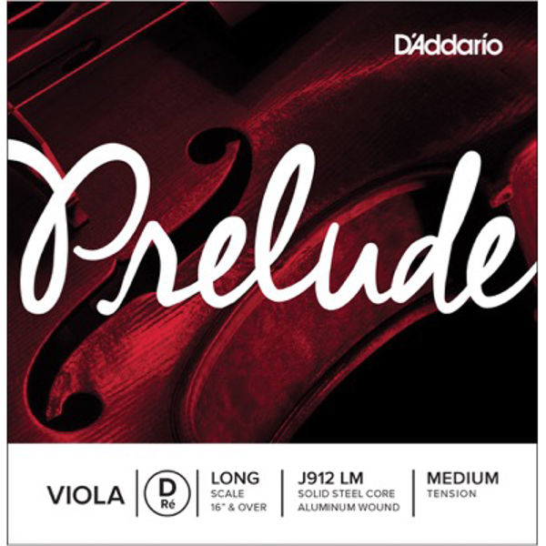 Bratsjstreng D`Addario Prelude 2D J912 LM Stål/Aluminum Medium Tension, Long Scale