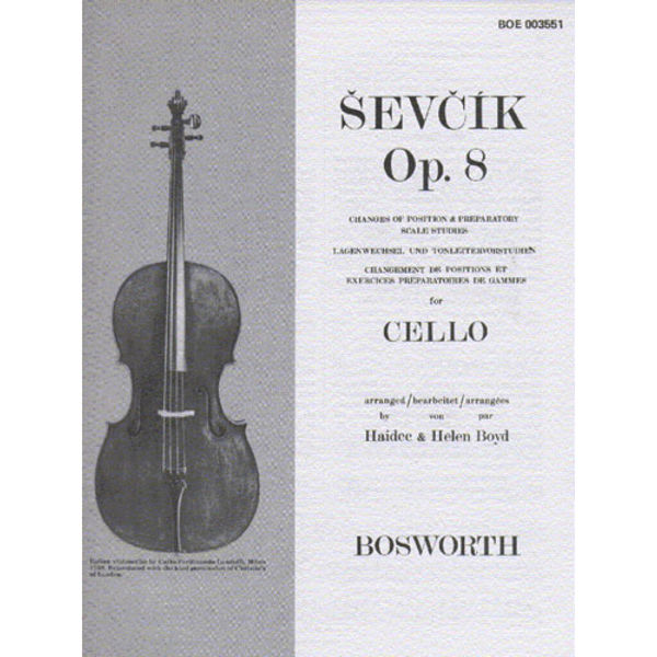 Sevcik Cello Studies opus 8 Changes of Position and Preparatory Scale Studies