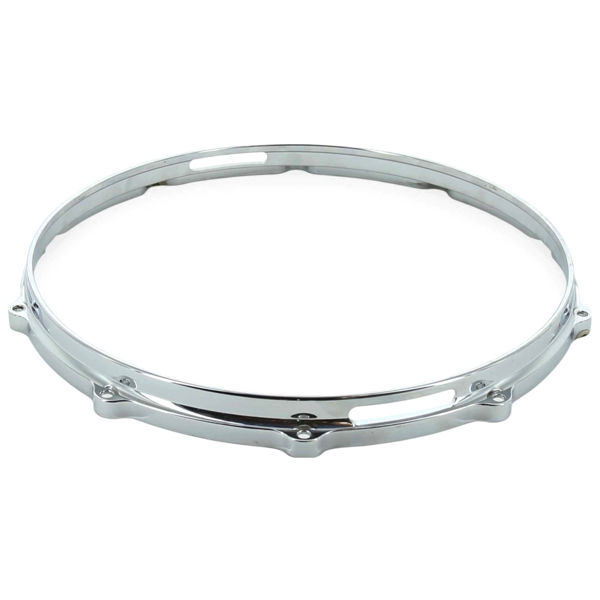 Strammering Ludwig LPMS14PVC2, 14-10 Hole Die-Cast Snare Side Hoop, Chrome Plated, Marching
