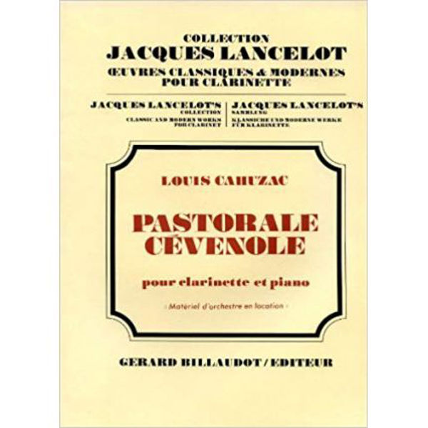 Pastorale Cevenole, Bb Clarinet and Piano, Louis Cahuzac