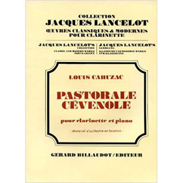 Pastorale Cevenole, Bb Clarinet and Piano, Louis Cahuzac
