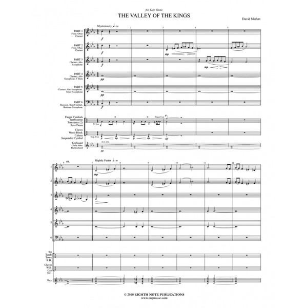 The Valley of the Kings, David Marlatt. Woodwind Ensemble