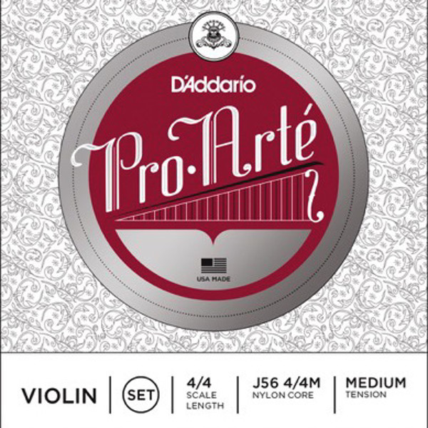 Fiolinstrenger D'Addario Orchestral Pro-Arte Sett Medium, Nylon/Aluminium/Sølv
