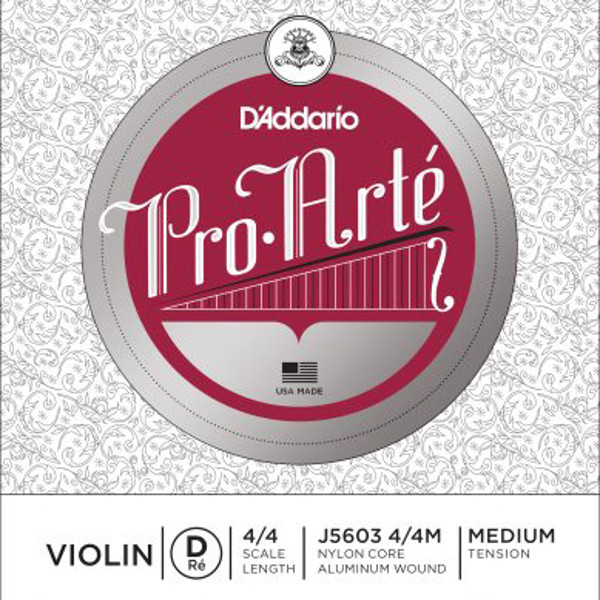Fiolinstreng D'Addario Orchestral Pro-Arte 3D Medium, Nylon/Aluminium