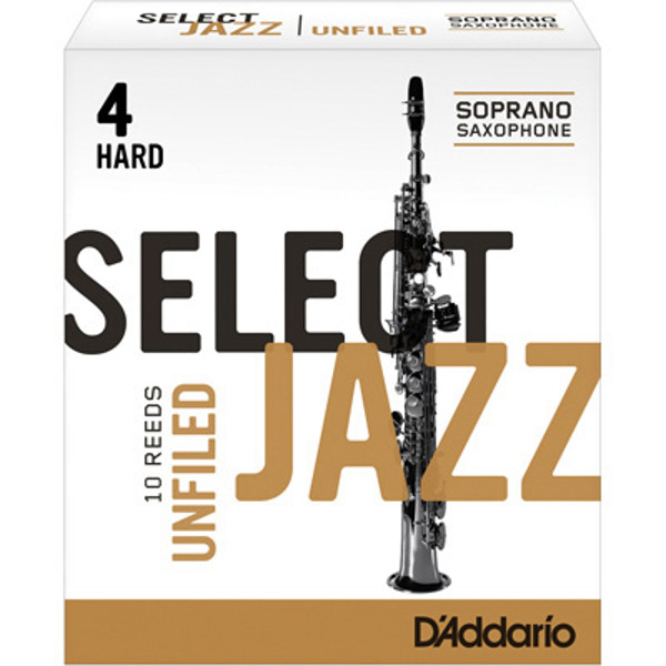 Sopransaksofonrør Rico D'Addario Select Jazz Un-filed 4 Hard (10 pk)