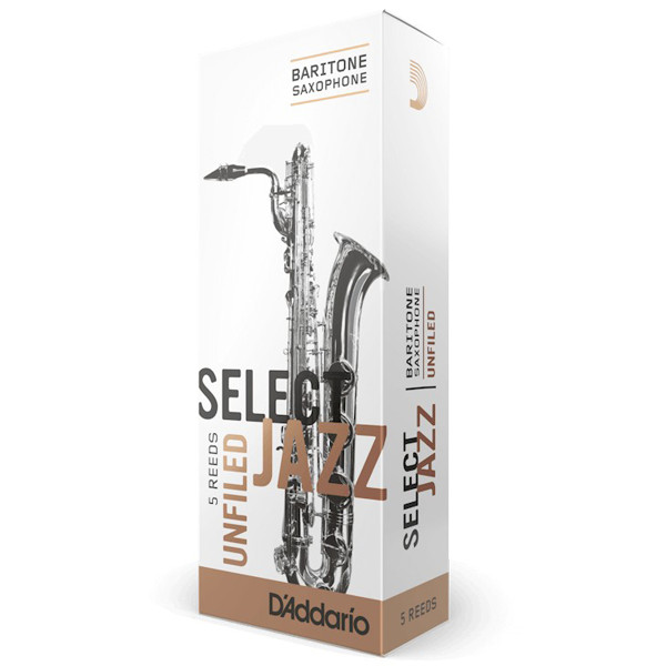 Barytonsaksofonrør Rico D'Addario Select Jazz Un-filed 3 Soft (5 pk)  